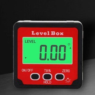 Магнитный цифровой угломер RED LEVEL BOX 4&times;90&deg; (инклинометр, точность &plusmn;0,2&deg;, IP65)