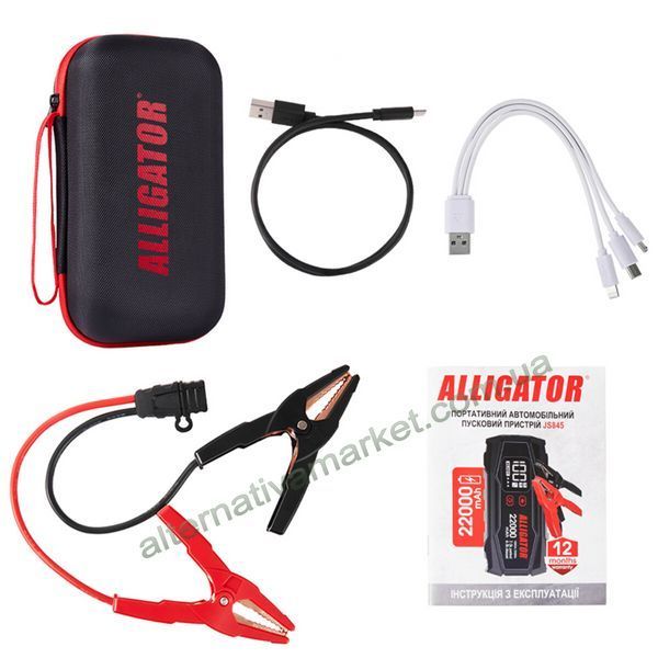 Бустер для авто Alligator JS845 1000/2000 А 22000 мА&middot;год