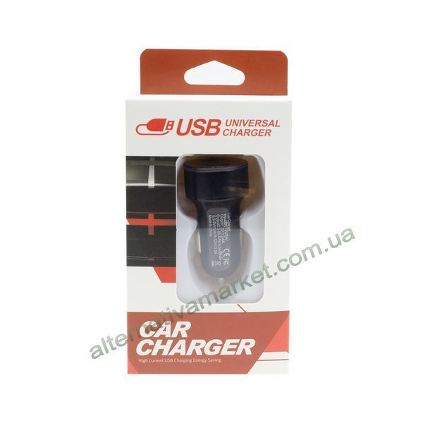 Автомобільна зарядка в прикурювач AutoExpert 004S в прикурювач, 2 USB, QC 3.0, 12/24V