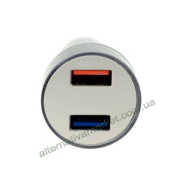 Автомобільна зарядка в прикурювач AutoExpert 004S в прикурювач, 2 USB, QC 3.0, 12/24V