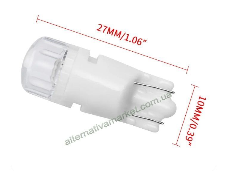 W5W LED лампы T10 2835-2SMD (комплект 2 шт)