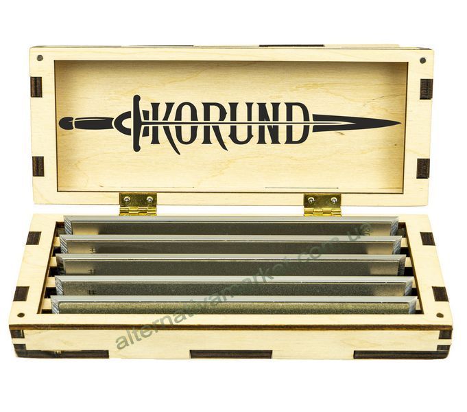 Набор Алмазных брусков "Korund Diamond - S" на алюминиевом бланке (#150, #320, #600, #1200, #2500)