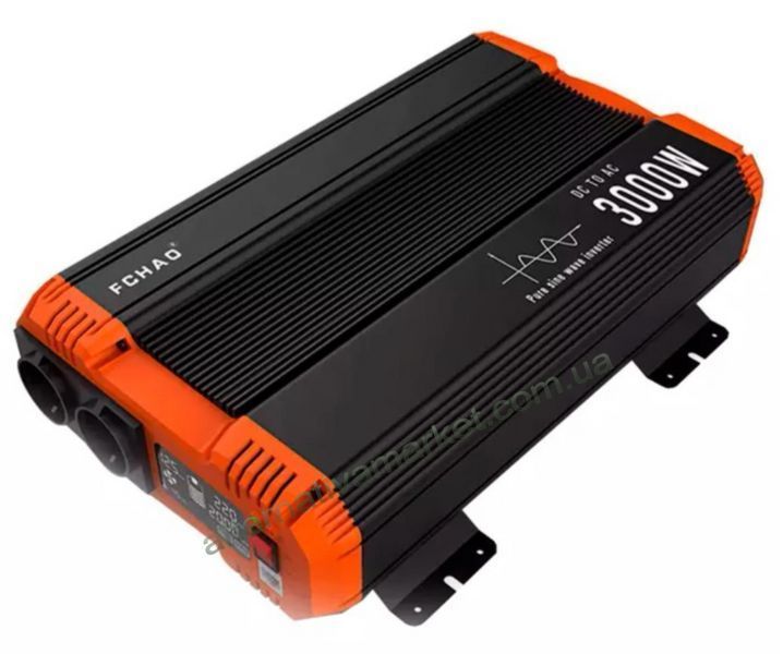 Инвертор 12V-220 синусоидальный FCHAO KSC-3000W (Чистая Синусоида, 6000Вт)