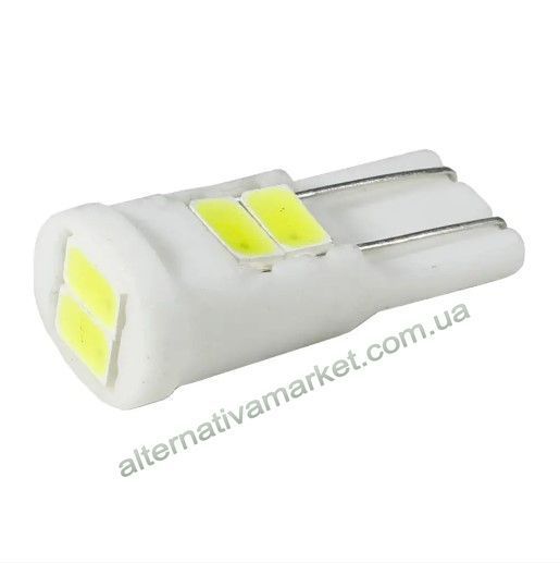 W5W LED лампи T10 5630-6 SMD, 12В, 220 лм, 1.8 Вт (комплект 2 шт.)