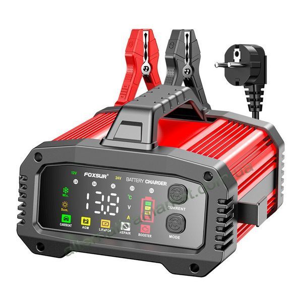 Зарядне для акумулятора Foxsur FPT-250 12V 25A / 24V 15A | AGM, GEL, EFB, LiFePO4 Зарядне для акумулятора Foxsur FPT-250 12V 25A / 24V 15A | AGM, GEL, EFB, LiFePO4