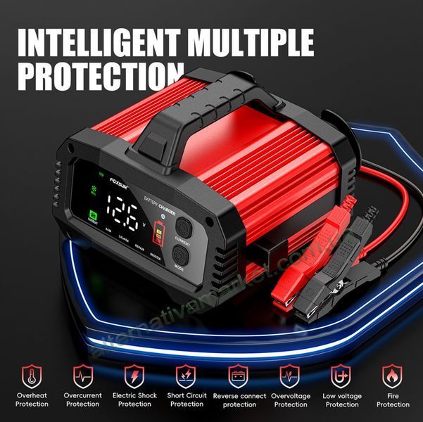Зарядне для акумулятора Foxsur FPT-250 12V 25A / 24V 15A | AGM, GEL, EFB, LiFePO4 Зарядне для акумулятора Foxsur FPT-250 12V 25A / 24V 15A | AGM, GEL, EFB, LiFePO4