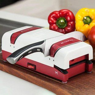 Електроточило для ножів "MomsCook MTKN-001R" (заточування ножів, ножиць, викруток, 60Вт + запаска)