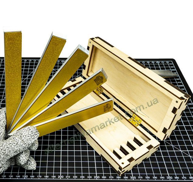 Набор Алмазных брусков "TITAN Diamond - F" для механических точилок (#400, #800, #1200, #2000, #3000)