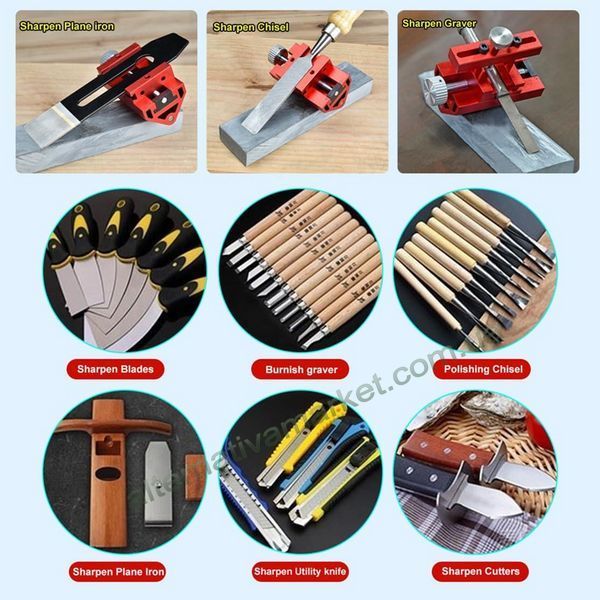 Система заточування стамесок та лез рубанків "WOODWORKER", Візок для заточування столярного інструменту