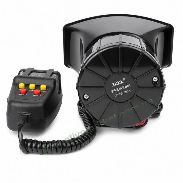 СГУ Police Siren 5100 12V 100W с микрофоном и рупором, 5 сигналов