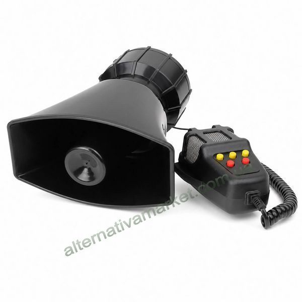 СГУ Police Siren 5100 12V 100W с микрофоном и рупором, 5 сигналов