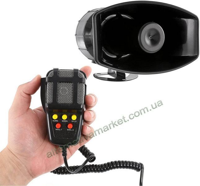 СГУ Police Siren 5100 12V 100W с микрофоном и рупором, 5 сигналов