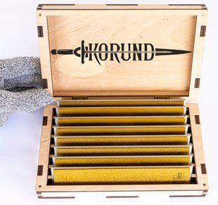 Набір алмазних брусків 8 шт "Korund Diamond 30mm" з титановим покриттям для точилок (#120&ndash;#3000)