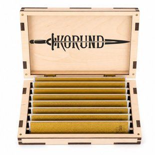 Набор алмазных брусков 8 шт "Korund Diamond 30mm" с титановым покрытием для точилок (#120&ndash;#3000)
