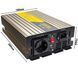 Інвертор 12V-220 "ROGER 1200W" із зарядним пристроєм (функція UPS, Чиста синусоїда, 1200Вт) фото 2