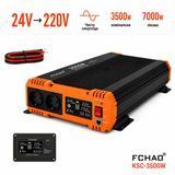 Інвертор 24V-220 синусоїдальний FCHAO KSC-3500W (Чиста синусоїда 7000Вт)
