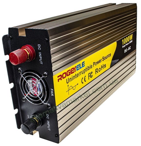 Инвертор 12V-220 "ROGER 2000W" с зарядным устройством (функция UPS, Чистая Синусоида, 2000Вт)