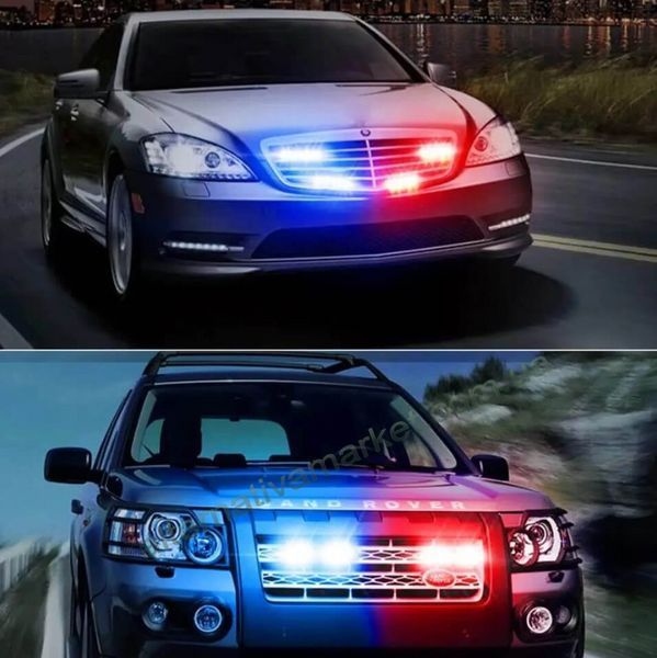 Стробоскоп Federal Police 063-4LED під решітку 12V, червоно-синій, 4 лампи