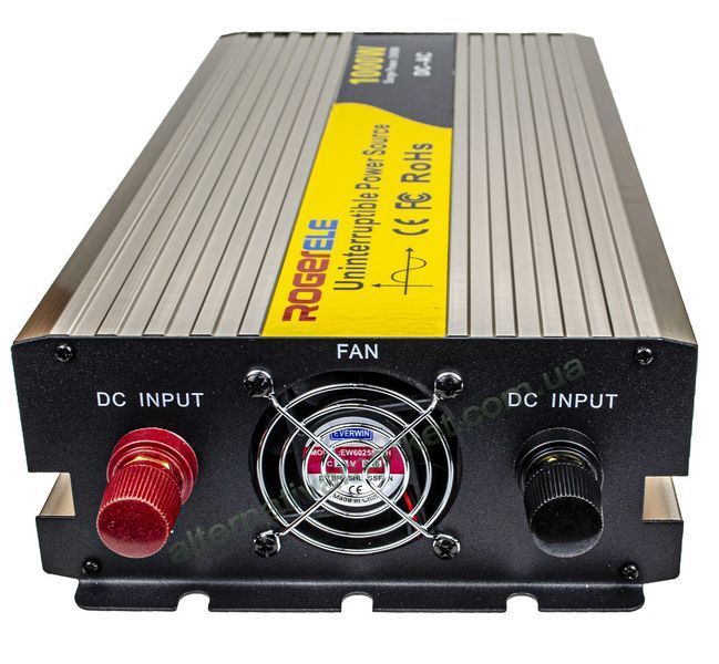 Инвертор 12V-220 "ROGER 2000W" с зарядным устройством (функция UPS, Чистая Синусоида, 2000Вт)