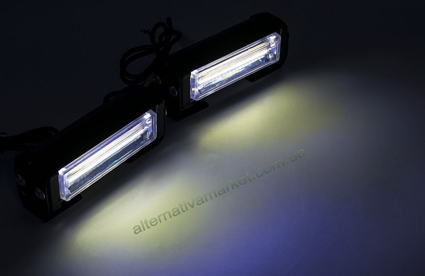 Стробоскоп WHITE STROBE MY-079A білий 12V, 2 COB лампи, 36 Вт