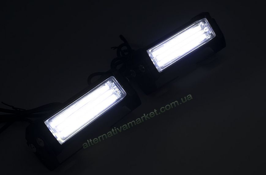 Стробоскоп WHITE STROBE MY-079A білий 12V, 2 COB лампи, 36 Вт
