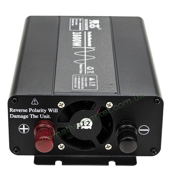 Інвертор 12V-220 "KAIX 1600W SIN", перетворювач напруги 12V-220V (Чиста Сінусоїда, 1600Вт)