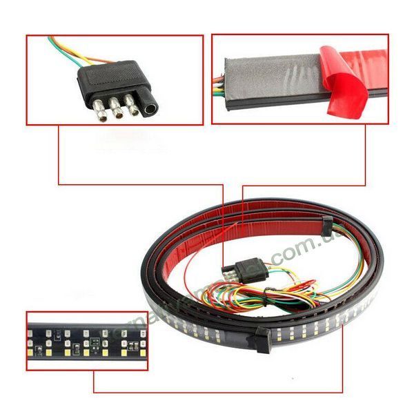Динамическая подсветка с бегущими поворотниками 240см "TRUCK 612 LED" (12-24V стоп, повороты)
