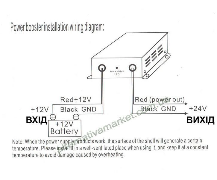Перетворювач 12V на 24V 60A 1440W у металевому корпусі