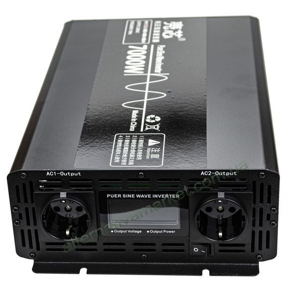 Инвертор 12V-220 "KAIX 7000W SIN", преобразователь напряжения 12V-220V (Чистая Синусоида, 7000Вт)