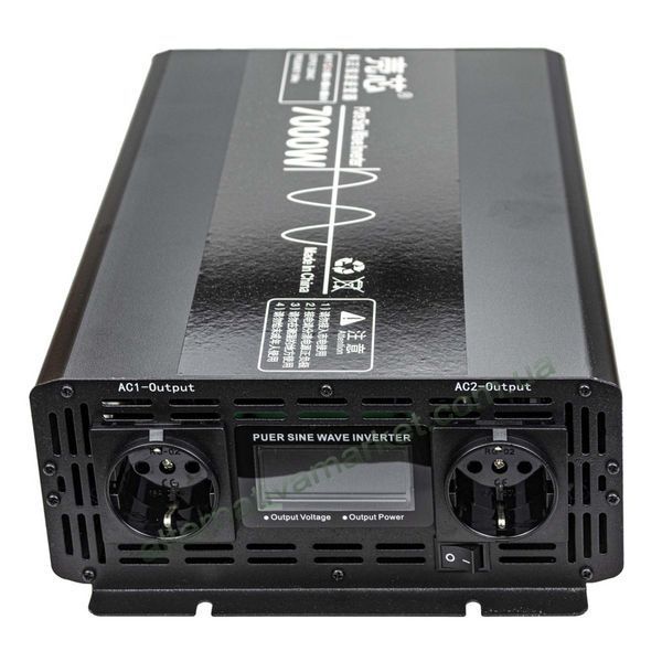 Інвертор 12V-220 "KAIX 7000W SIN", перетворювач напруги 12V-220V (Чиста Сінусоїда, 7000Вт)
