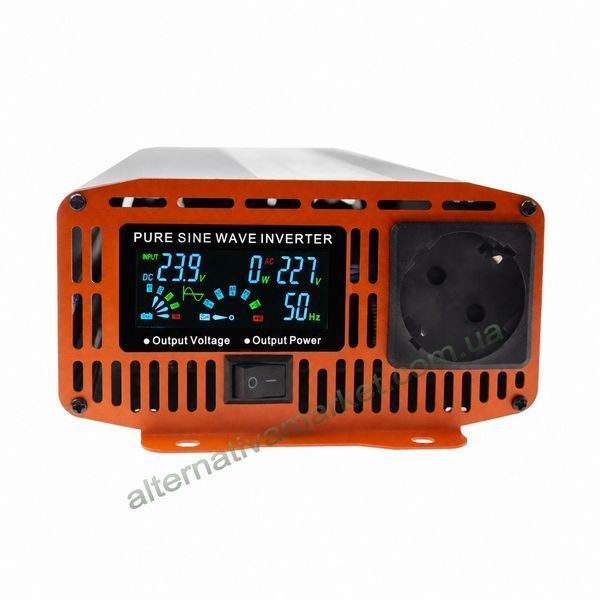 Інвертор 24 220 вольт "Pure sine wave 3000W", перетворювач напруги з 24 на 220 (Чиста синусоїда, 3000/1500Вт)