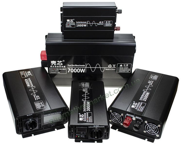 Інвертор 12V-220 "KAIX 7000W SIN", перетворювач напруги 12V-220V (Чиста Сінусоїда, 7000Вт)