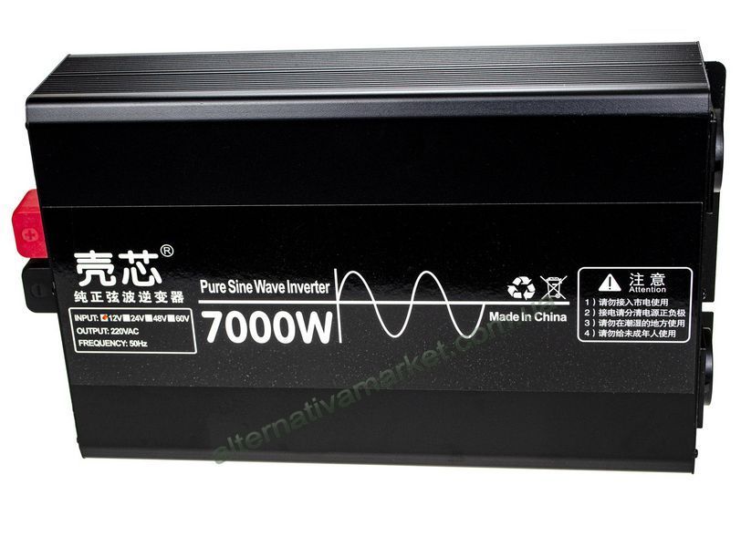 Инвертор 12V-220 "KAIX 7000W SIN", преобразователь напряжения 12V-220V (Чистая Синусоида, 7000Вт)