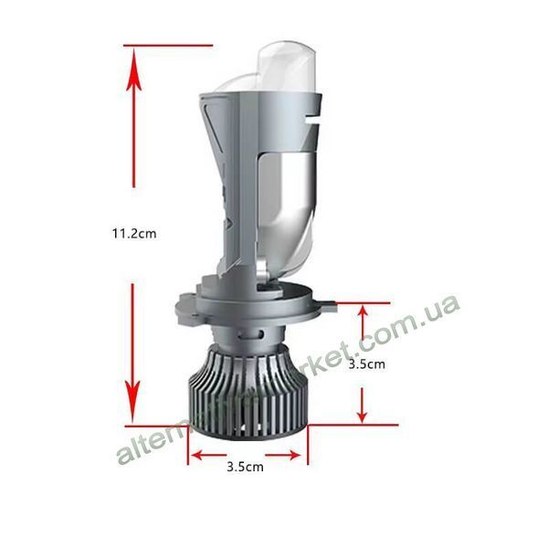 Бі лед лінзи H4 M01K MINI LED LENS 50W 6000K 9&ndash;32V CSP CANBUS для фар