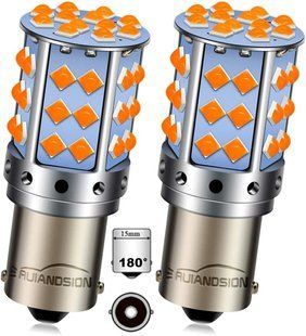 Лампа для поворотів 1156-35LED YEL 30W (Дуже яскрава, CAN-BUS, цоколь1156 BA15S P21W (180&deg;), 12V-24V)