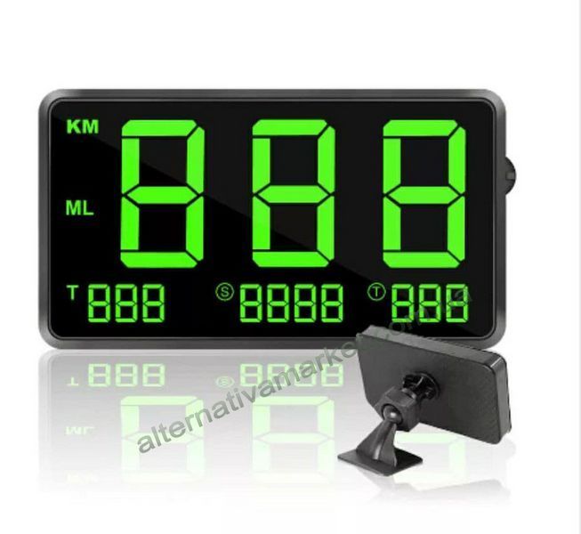GPS спідометр та одометр для авто HUD C80, дисплей 4.4", універсальний 12&ndash;24V