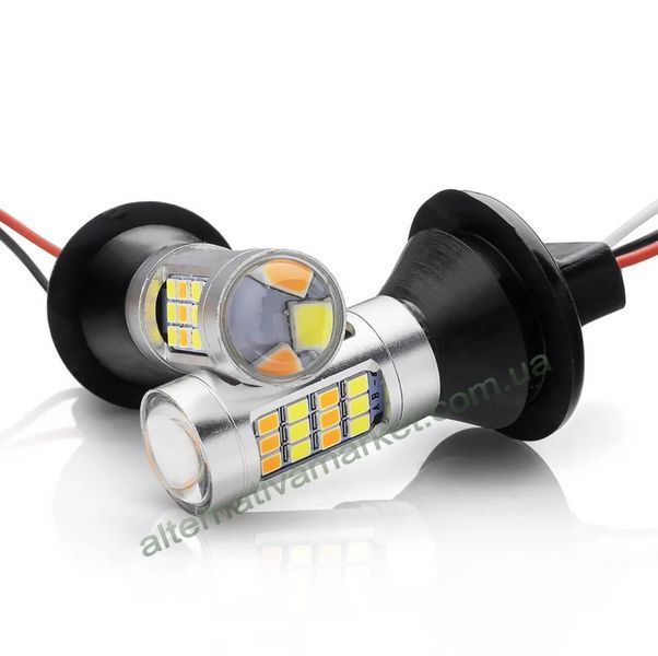 Дневные ходовые огни в поворотники 2в1 42 LED (BAU15S / PY21W, CANBUS)