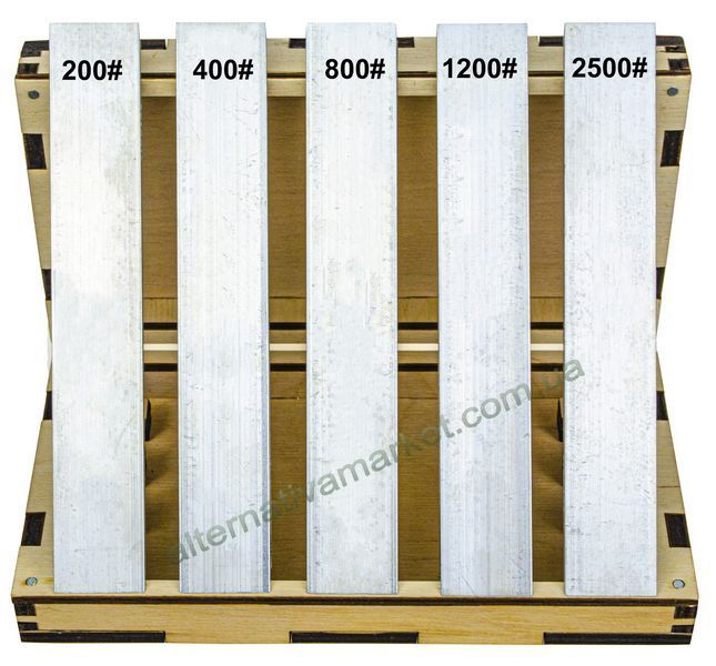 Набор Алмазных брусков "Diamond Grindstone Premium" на алюминиевом бланке ( #200, #400, #800, #1200, #2500)