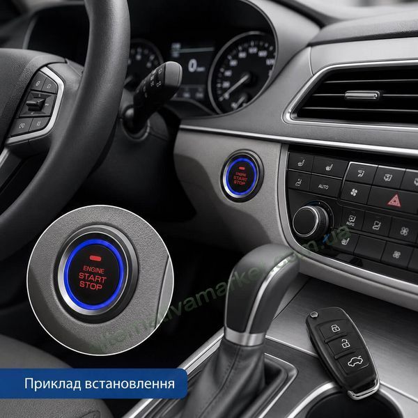 Автосигналізація "START SYSTEM 9003" запуск двигуна, кнопка старт стоп (Додаток, BT, вільні руки PKE)