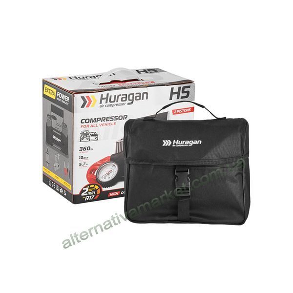 Компресор автомобільний Huragan H5 (H0500) двопоршневий 85 л/хв
